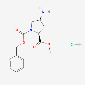 METHYL (2S,4R)-4-AMINO-1-CBZ-PYRROLIDINE-2-CARBOXYLATE HYDROCHLORIDE structure, CAS 409325-33-3