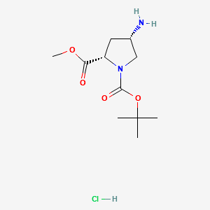 METHYL (2S,4S)-1-BOC-4-AMINOPYRROLIDINE-2-CARBOXYLATE HYDROCHLORIDE structure, CAS 171110-72-8