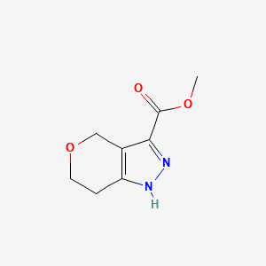 METHYL 1,4,6,7-TETRAHYDROPYRANO[4,3-C]PYRAZOLE-3-CARBOXYLATE structure, CAS 1211479-06-9