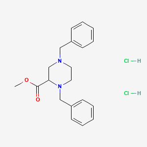 METHYL 1,4-DIBENZYLPIPERAZINE-2-CARBOXYLATE DIHYDROCHLORIDE structure, CAS 17532-21-7