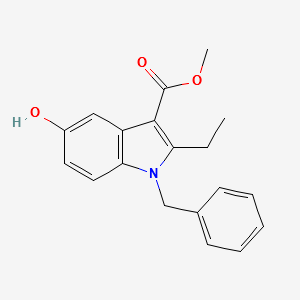 METHYL 1-BENZYL-2-ETHYL-5-HYDROXY-1H-INDOLE-3-CARBOXYLATE structure, CAS 184705-03-1