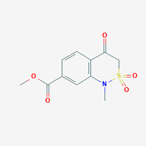 METHYL 1-METHYL-4-OXO-3,4-DIHYDRO-1H-BENZO[C][1,2]THIAZINE-7-CARBOXYLATE 2,2-DIOXIDE structure, CAS 175202-91-2