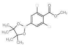 METHYL 2,6-DICHLORO-4-(4,4,5,5-TETRAMETHYL-1,3,2-DIOXABOROLAN-2-YL)BENZOATE structure, CAS 1321613-04-0