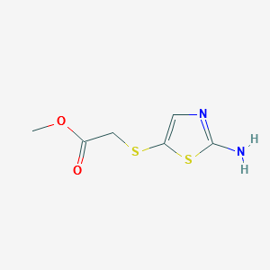 METHYL 2-((2-AMINOTHIAZOL-5-YL)THIO)ACETATE structure, CAS 1017047-89-0