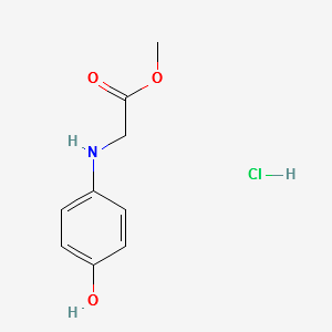 METHYL 2-((4-HYDROXYPHENYL)AMINO)ACETATE HYDROCHLORIDE structure, CAS 113210-35-8