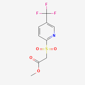 METHYL 2-((5-(TRIFLUOROMETHYL)PYRIDIN-2-YL)SULFONYL)ACETATE structure, CAS 142274-37-1