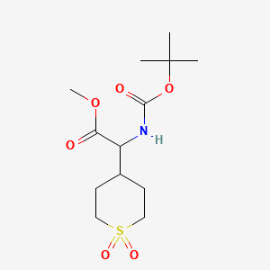METHYL 2-((TERT-BUTOXYCARBONYL)AMINO)-2-(1,1-DIOXIDOTETRAHYDRO-2H-THIOPYRAN-4-YL)ACETATE structure, CAS 1219371-51-3