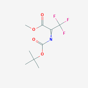 METHYL 2-((TERT-BUTOXYCARBONYL)IMINO)-3,3,3-TRIFLUOROPROPANOATE structure, CAS 126535-89-5
