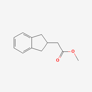 METHYL 2-(2,3-DIHYDRO-1H-INDEN-2-YL)ACETATE structure, CAS 53273-37-3