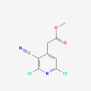 METHYL 2-(2,6-DICHLORO-3-CYANOPYRIDIN-4-YL)ACETATE structure, CAS 39621-02-8