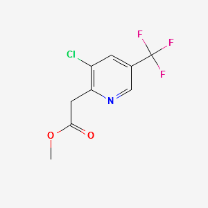 METHYL 2-(3-CHLORO-5-(TRIFLUOROMETHYL)PYRIDIN-2-YL)ACETATE structure, CAS 885949-63-3