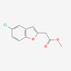 METHYL 2-(5-CHLOROBENZOFURAN-2-YL)ACETATE structure, CAS 1005328-52-8