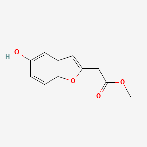 METHYL 2-(5-HYDROXYBENZOFURAN-2-YL)ACETATE structure, CAS 387400-92-2