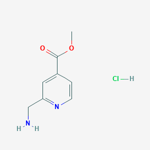 METHYL 2-(AMINOMETHYL)PYRIDINE-4-CARBOXYLATE HYDROCHLORIDE structure, CAS 1072438-54-0