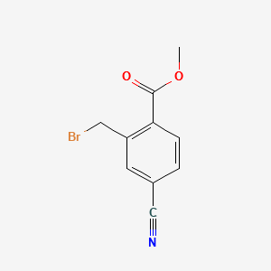 METHYL 2-(BROMOMETHYL)-4-CYANOBENZOATE structure, CAS 165111-46-6