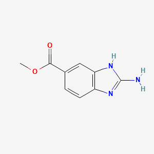 METHYL 2-AMINO-1H-BENZIMIDAZOLE-5-CARBOXYLATE structure, CAS 106429-38-3