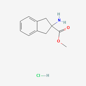 METHYL 2-AMINO-2,3-DIHYDRO-1H-INDENE-2-CARBOXYLATE HYDROCHLORIDE structure, CAS 199330-64-8