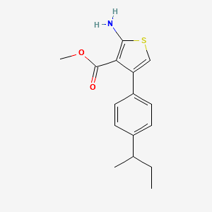 METHYL 2-AMINO-4-(4-(SEC-BUTYL)PHENYL)THIOPHENE-3-CARBOXYLATE structure, CAS 350990-15-7