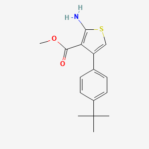 METHYL 2-AMINO-4-(4-(TERT-BUTYL)PHENYL)THIOPHENE-3-CARBOXYLATE structure, CAS 350989-95-6