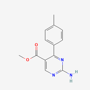 METHYL 2-AMINO-4-(P-TOLYL)PYRIMIDINE-5-CARBOXYLATE structure, CAS 1133115-58-8