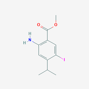 METHYL 2-AMINO-5-IODO-4-ISOPROPYLBENZOATE structure, CAS 681292-74-0
