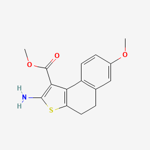 METHYL 2-AMINO-7-METHOXY-4,5-DIHYDRONAPHTHO[2,1-B]THIOPHENE-1-CARBOXYLATE structure, CAS 438199-49-6