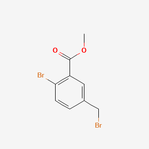 METHYL 2-BROMO-5-(BROMOMETHYL)BENZOATE structure, CAS 90721-58-7