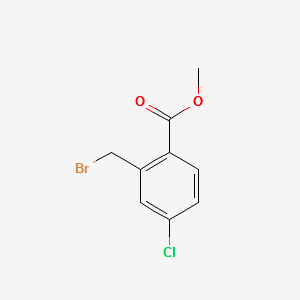 METHYL 2-BROMOMETHYL-4-CHLOROBENZOATE structure, CAS 145908-29-8