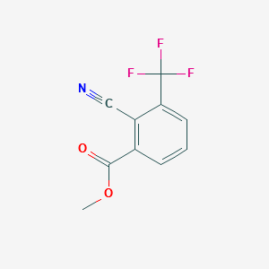 METHYL 2-CYANO-3-(TRIFLUOROMETHYL)BENZOATE structure, CAS 1211596-75-6