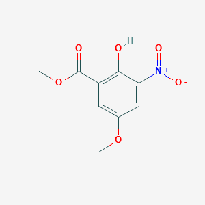 METHYL 2-HYDROXY-5-METHOXY-3-NITROBENZENECARBOXYLATE structure, CAS 2888-09-7