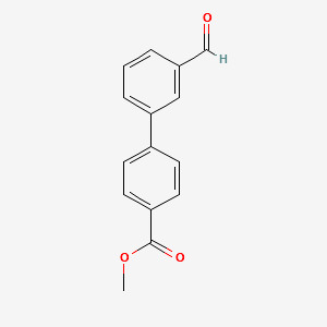 METHYL 3'-FORMYL-[1,1'-BIPHENYL]-4-CARBOXYLATE structure, CAS 221021-36-9