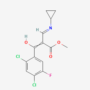 METHYL 3-((2-(2,4-DICHLORO-5-FLUOROBENZOYL)CYCLOPROPYL)AMINO)ACRYLATE structure, CAS 105392-26-5