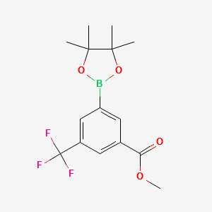 METHYL 3-(4,4,5,5-TETRAMETHYL-1,3,2-DIOXABOROLAN-2-YL)-5-(TRIFLUOROMETHYL)BENZOATE structure, CAS 1150271-61-6