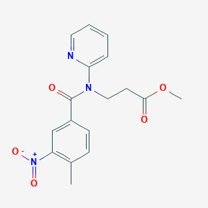 METHYL 3-(4-METHYL-3-NITRO-N-(PYRIDIN-2-YL)BENZAMIDO)PROPANOATE structure, CAS 694517-54-9