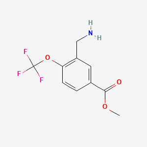 METHYL 3-(AMINOMETHYL)-4-(TRIFLUOROMETHOXY)BENZOATE structure, CAS 1263280-11-0
