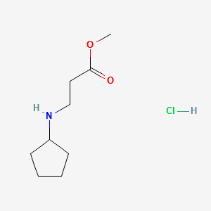 METHYL 3-(CYCLOPENTYLAMINO)PROPANOATE HYDROCHLORIDE structure, CAS 40870-88-0