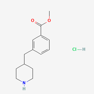 METHYL 3-(PIPERIDIN-4-YLMETHYL)BENZOATE HYDROCHLORIDE structure, CAS 1170373-83-7