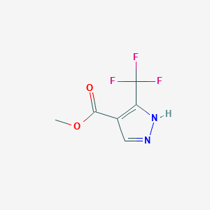 METHYL 3-(TRIFLUOROMETHYL)-1H-PYRAZOLE-4-CARBOXYLATE structure, CAS 61859-96-9