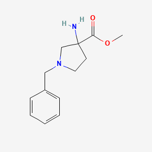 METHYL 3-AMINO-1-BENZYLPYRROLIDINE-3-CARBOXYLATE structure, CAS 145602-88-6