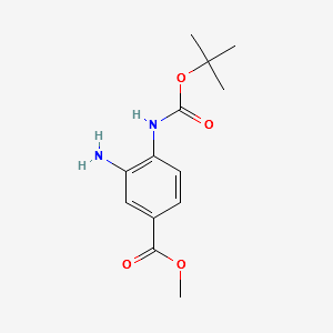 METHYL 3-AMINO-4-((TERT-BUTOXYCARBONYL)AMINO)BENZOATE structure, CAS 327046-67-3