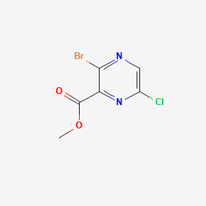 METHYL 3-BROMO-6-CHLOROPYRAZINE-2-CARBOXYLATE structure, CAS 13457-28-8