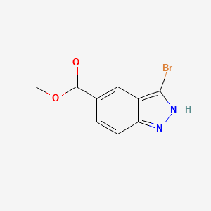METHYL 3-BROMOINDAZOLE-5-CARBOXYLATE structure, CAS 1086391-06-1