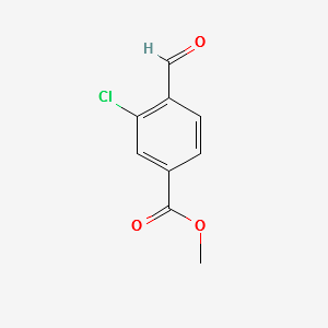 METHYL 3-CHLORO-4-FORMYLBENZOATE structure, CAS 74733-26-9
