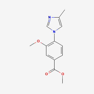 METHYL 3-METHOXY-4-(4-METHYL-1H-IMIDAZOL-1-YL)BENZOATE structure, CAS 870837-21-1