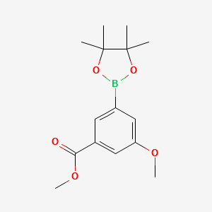 METHYL 3-METHOXY-5-(4,4,5,5-TETRAMETHYL-1,3,2-DIOXABOROLAN-2-YL)BENZOATE structure, CAS 889654-06-2