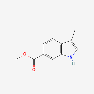 METHYL 3-METHYL-1H-INDOLE-6-CARBOXYLATE structure, CAS 184151-49-3