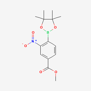 METHYL 3-NITRO-4-(4,4,5,5-TETRAMETHYL-1,3,2-DIOXABOROLAN-2-YL)BENZOATE structure, CAS 957065-97-3