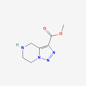 METHYL 4,5,6,7-TETRAHYDRO-[1,2,3]TRIAZOLO[1,5-A]PYRAZINE-3-CARBOXYLATE structure, CAS 1211538-23-6