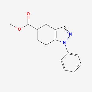 METHYL 4,5,6,7-TETRAHYDRO-1-PHENYL-1H-INDAZOLE-5-CARBOXYLATE structure, CAS 52834-64-7