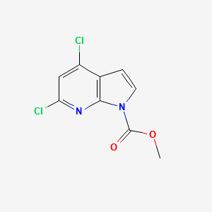 METHYL 4,6-DICHLORO-1H-PYRROLO[2,3-B]PYRIDINE-1-CARBOXYLATE structure, CAS 1125592-35-9